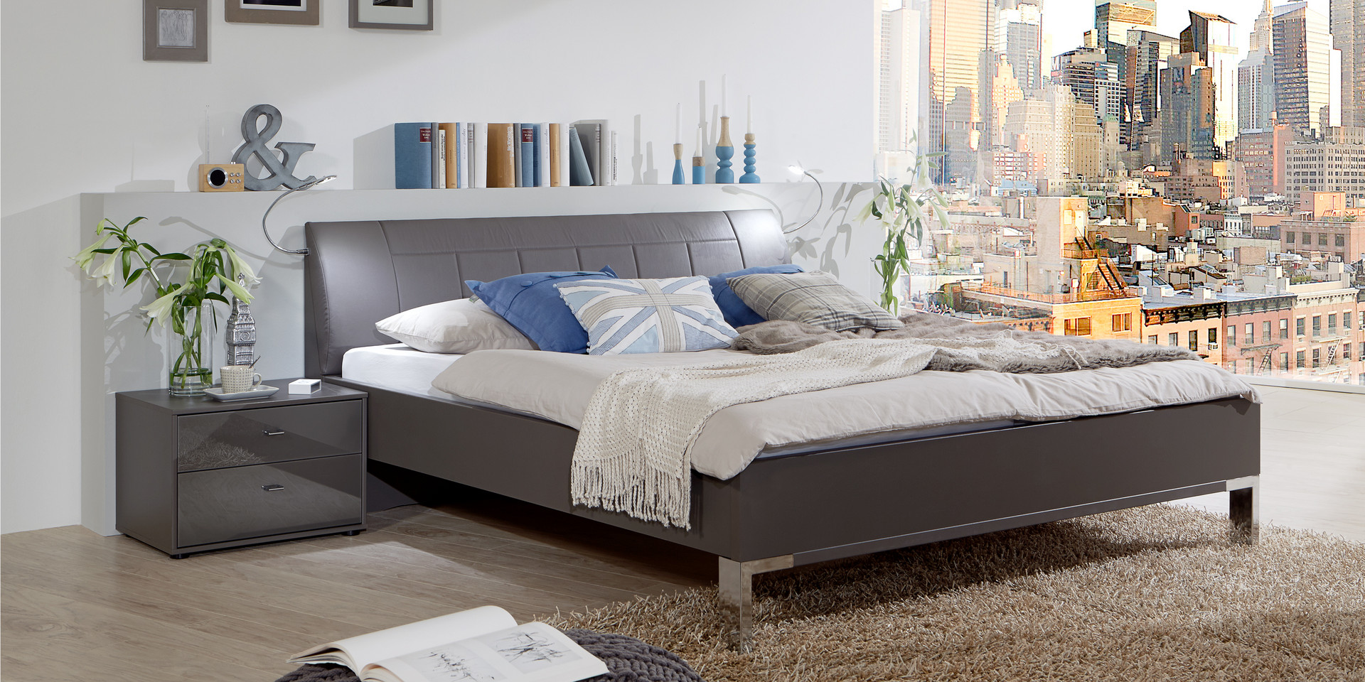 Schlafzimmer modern Schranksystem Eastside Havanna Glas Havanna Schlafzimmer modern Schranksystem Eastside Havanna Glas Havanna
